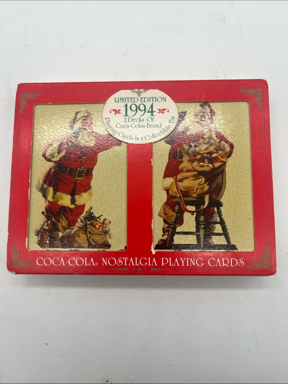 Coca Cola Santa Vintage Playing. Cards New  in Tin